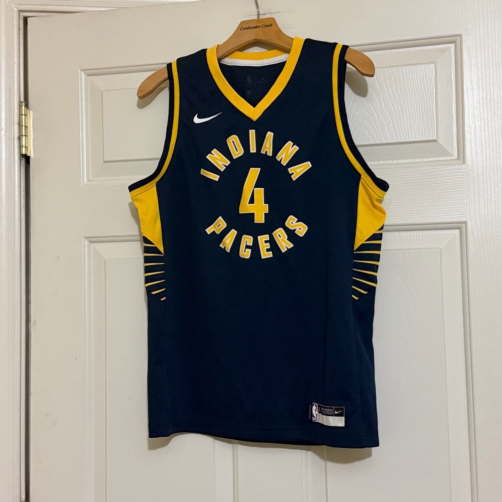 Nike Indiana Pacers #4 Victor Oladipo EUC Swingman Jersey Youth Large 14 16 NBA